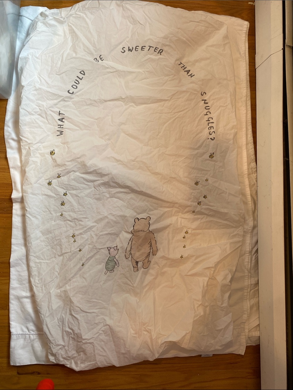 Disneys Winnie the Pooh Picture Perfect Sentiment organic cotton crib sheet